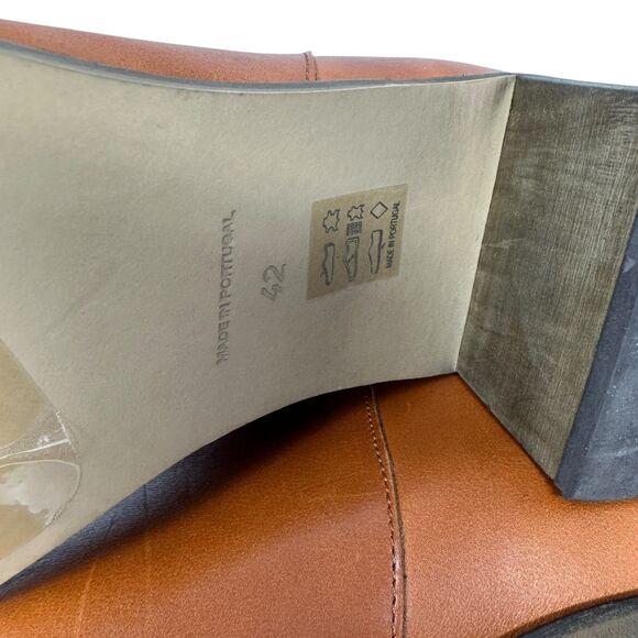 Free People Cairo Tan Platform Leather Booties Size 42 US Size 11 NWOB - Picture 9 of 10